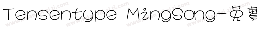 Tensentype MingSong字体转换